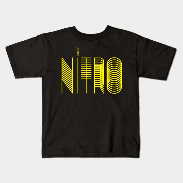 yellow nitro Kids T-Shirt by Enickma